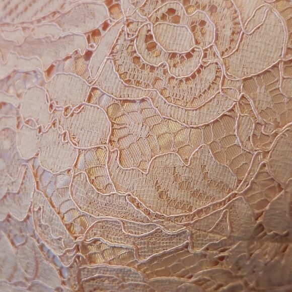 VTG illusion Bombshell Wiggle Dress Union made VLV wedding lace - Picture 4 of 12